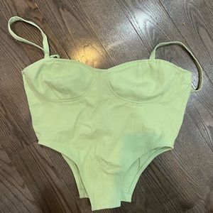 Soft green corset top!